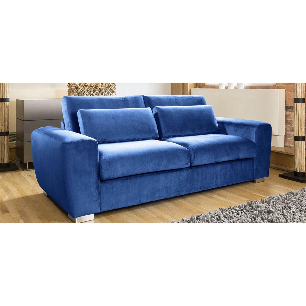 Quatropi Ohio Large 3 Seater Sofa Soft Velvet Fabric Made to Order 3S – image 10