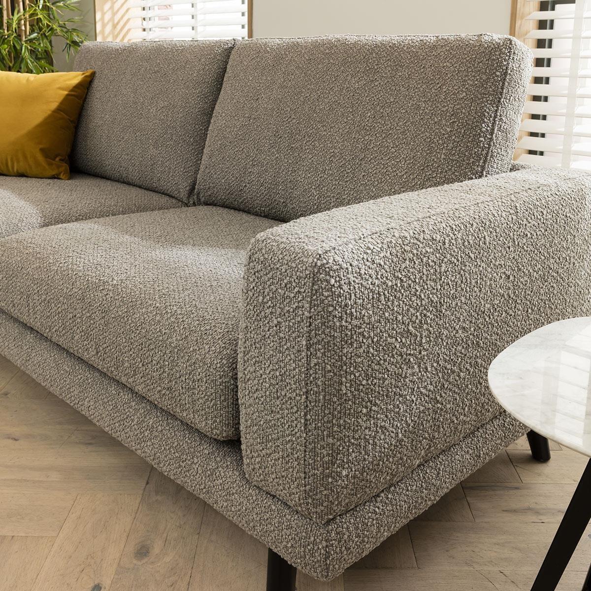 Quatropi 3 Seater Scandi Sofa - Dove Grey Fabric - 208cm – image 5