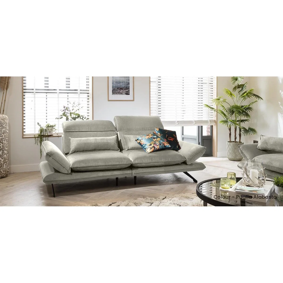 Quatropi 3 Seater Modular Sofa - Large, Adjustable Headrest, Reid 262x118cm – image 2