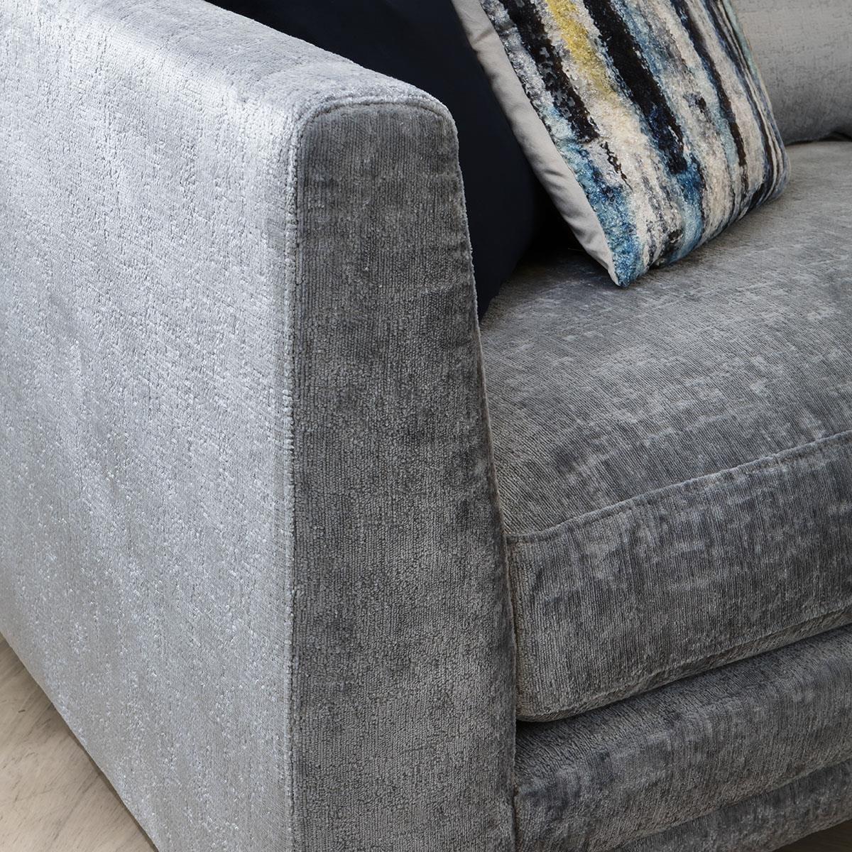 Modern 3 Seater Sofa - Premium Fabric Upholstery - Choose Your Fabric - 215cm – image 2