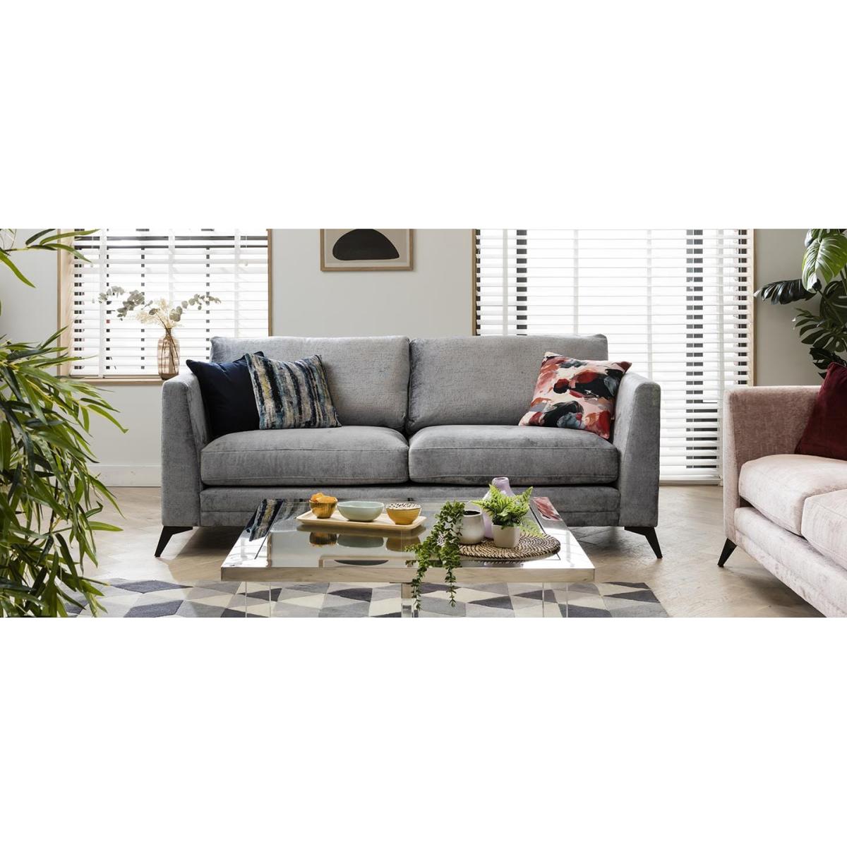 Modern 3 Seater Sofa - Premium Fabric Upholstery - Choose Your Fabric - 215cm – image 4