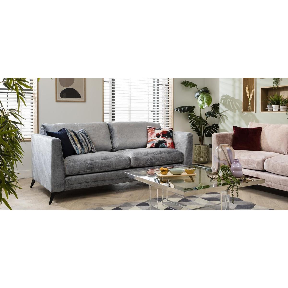 Modern 3 Seater Sofa - Premium Fabric Upholstery - Choose Your Fabric - 215cm – image 6