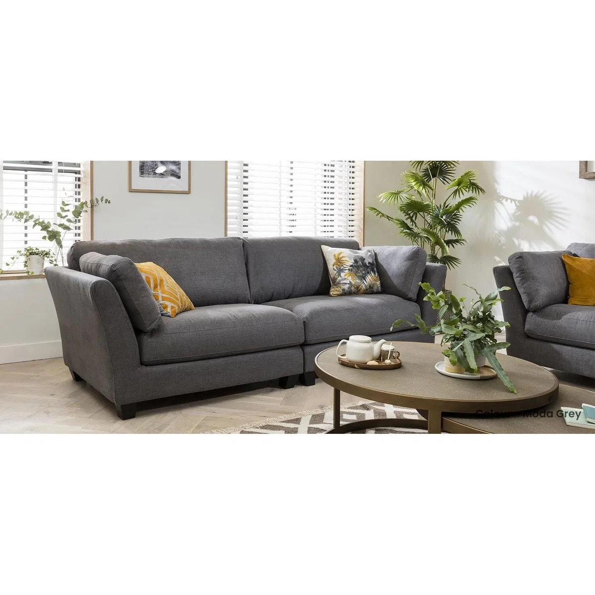 Modern Modular 3 Seater Sectional Sofa 264cm Premium Custom Fabric – image 9