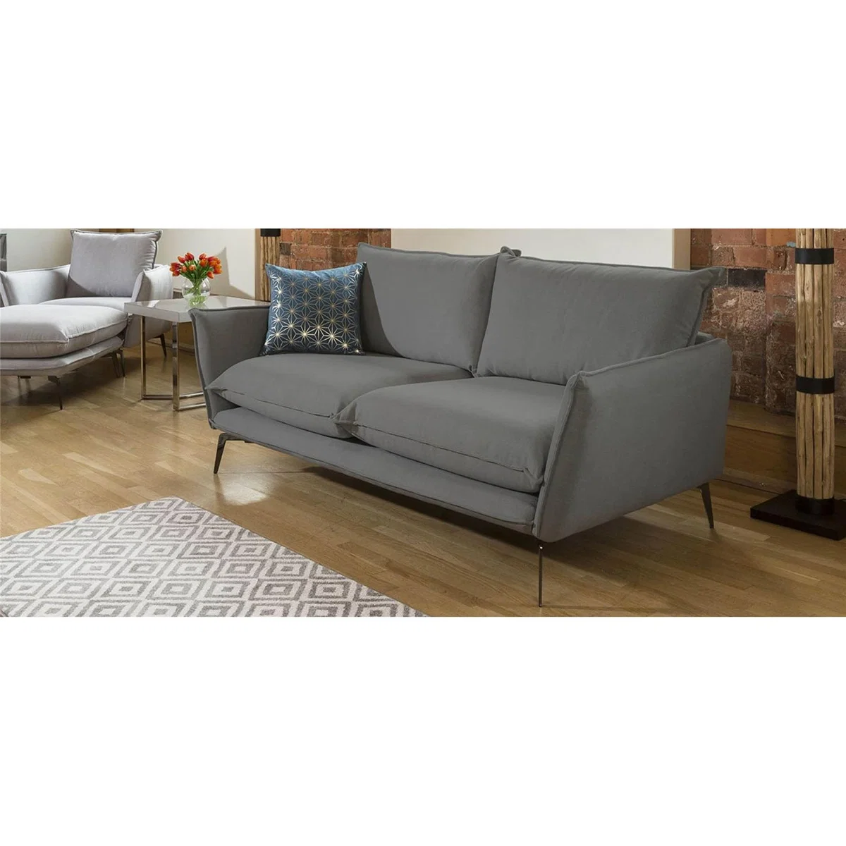 Rachel Modern Extra Large 2 / 3 Seater Soft Sofa Many Fabrics 2.4 x 0.85m – image 5