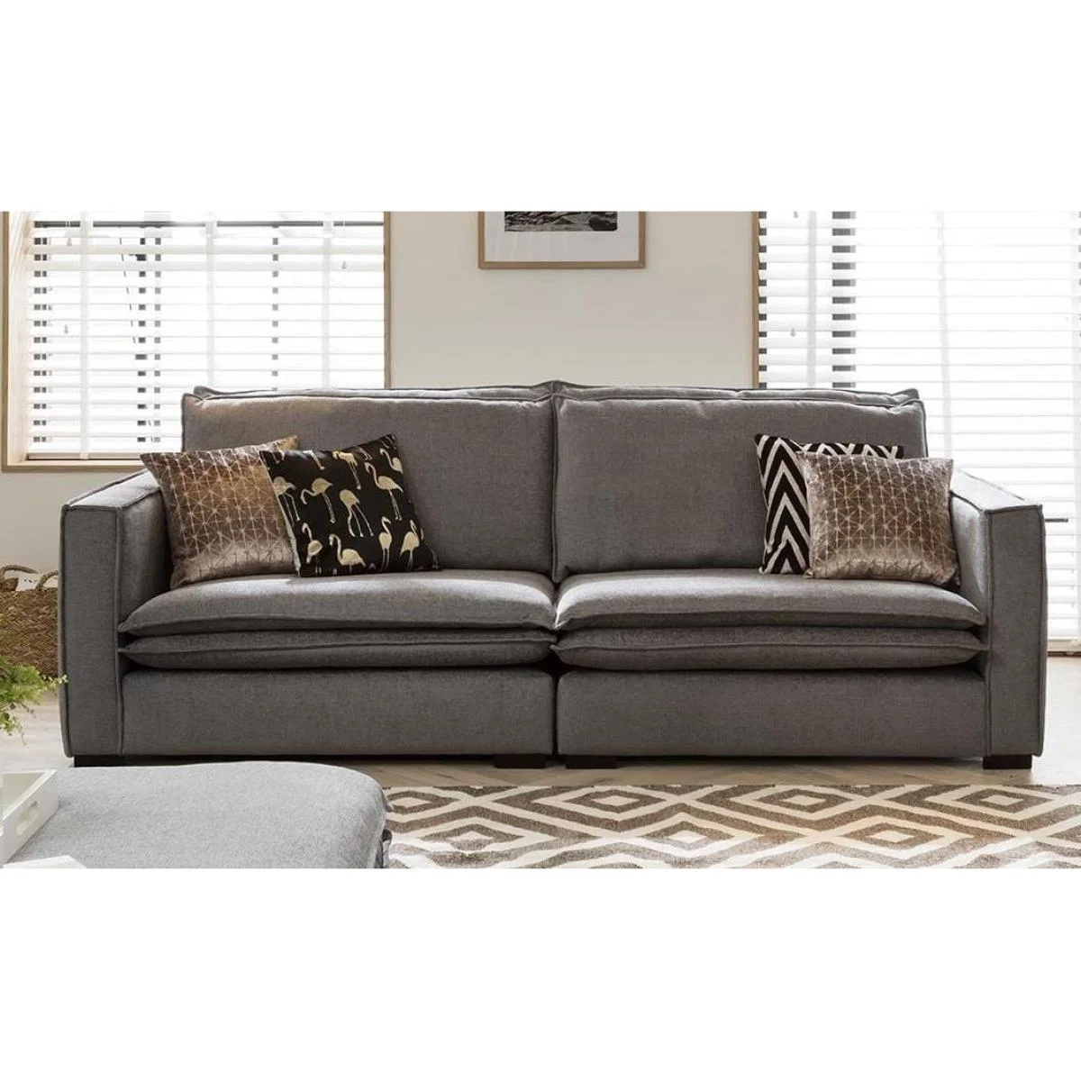 Quatropi 3 Seater Modular Sofa Grey 236cm - In Stock Quick Delivery – image 2