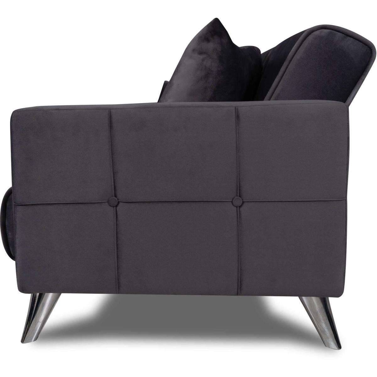 SOFA2GO Velvet Sofa Bed 3 Seater - Grey – image 4