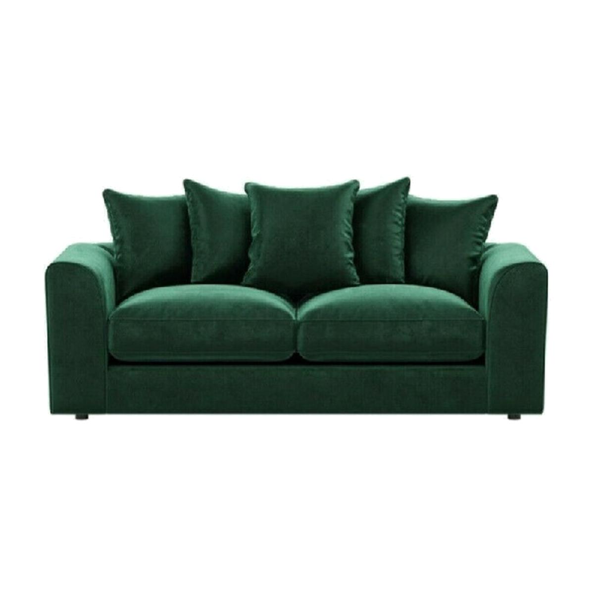 Amara Plush velvet sofa Suite green 3 Seater - Green
