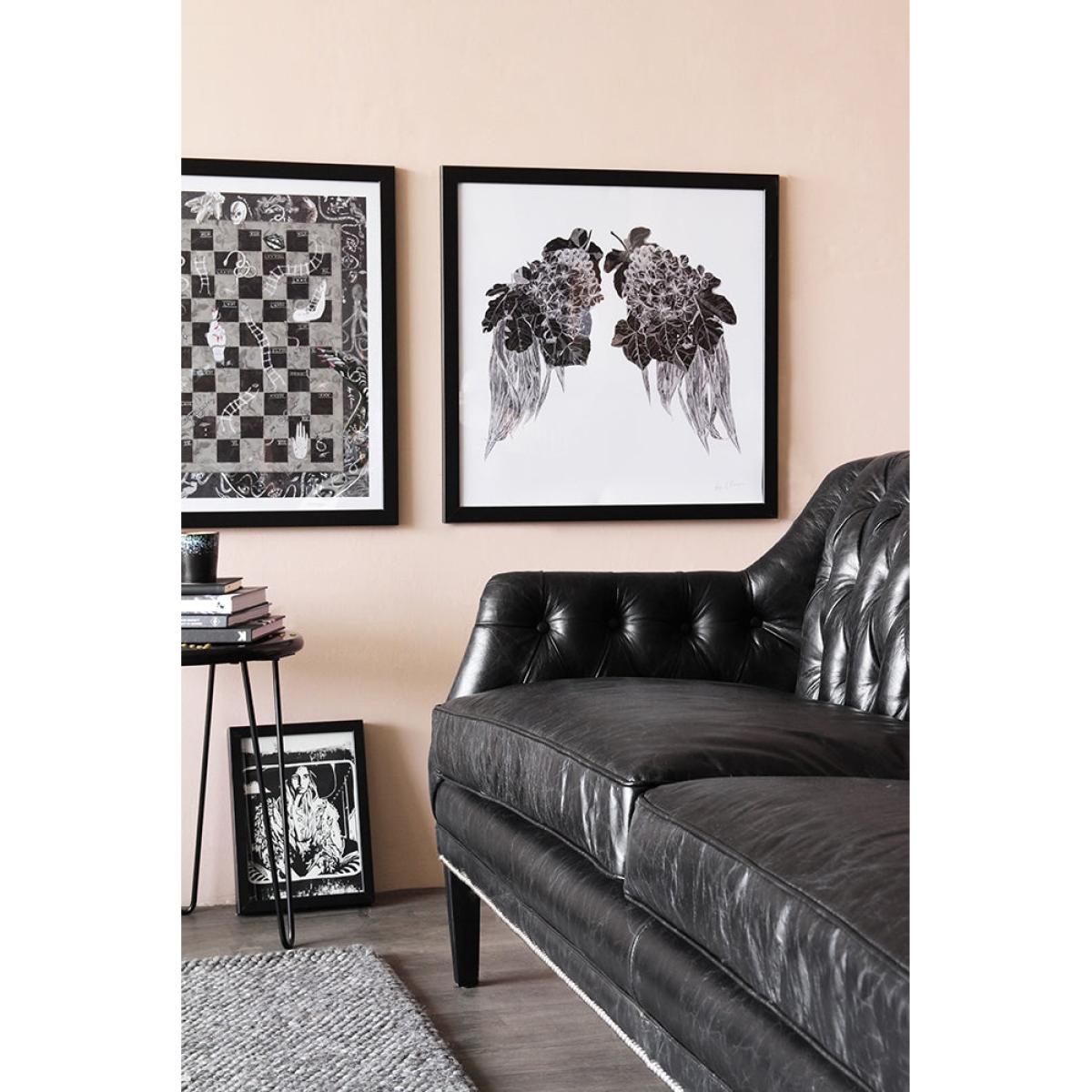 Black Leather Chesterfield 3 Seater Sofa – image 2