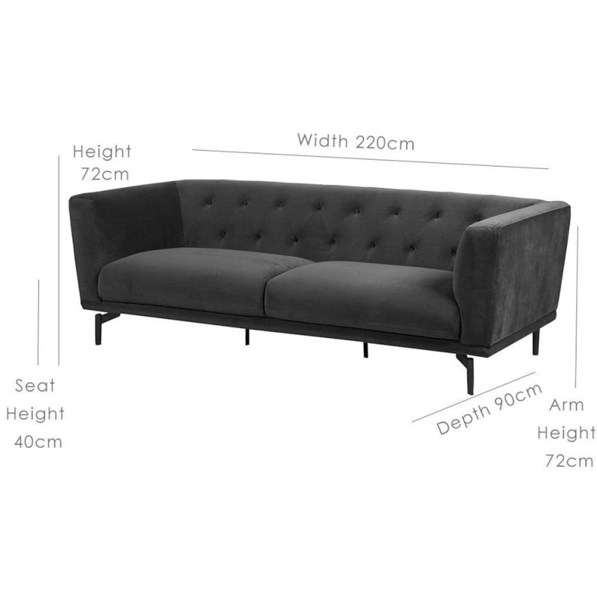 Baron 3 Seater Sofa - Grey – image 3