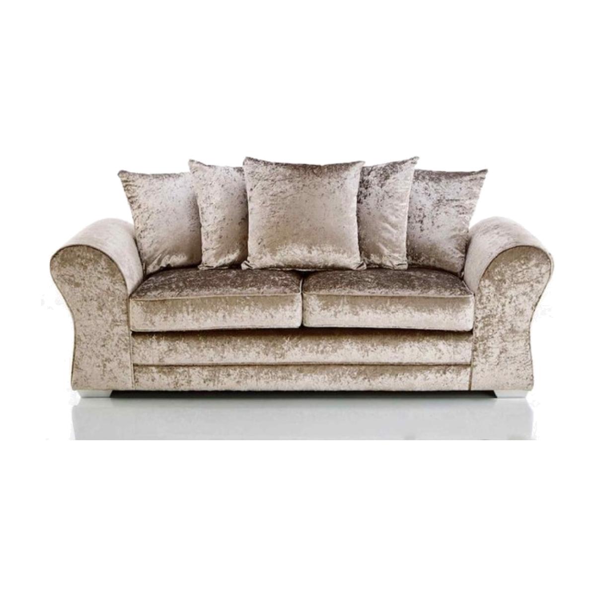 Janson Modern Crushed Velvet 3 Seater Sofa - Brown