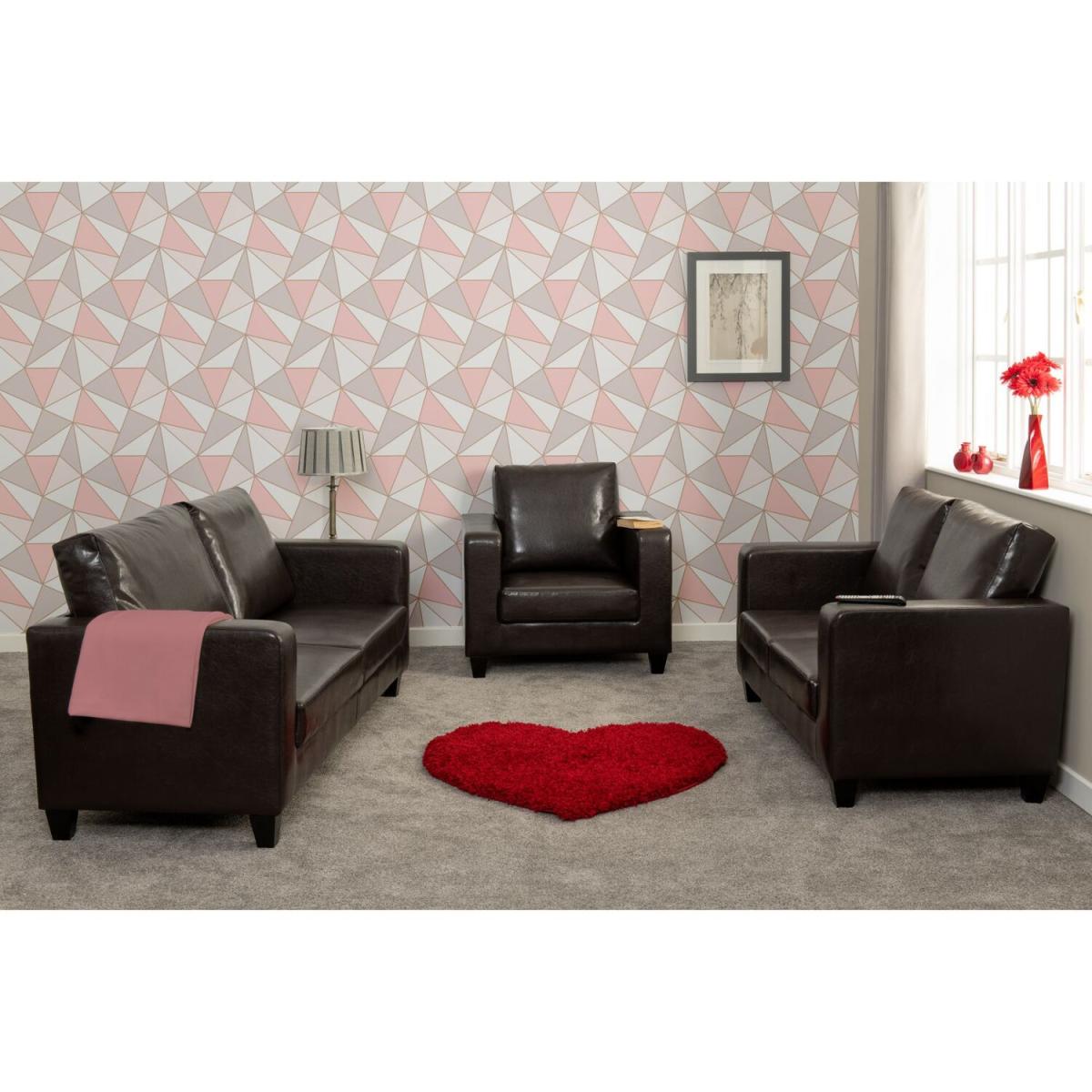 Tempo 3 Seater Sofa - Brown PU – image 4