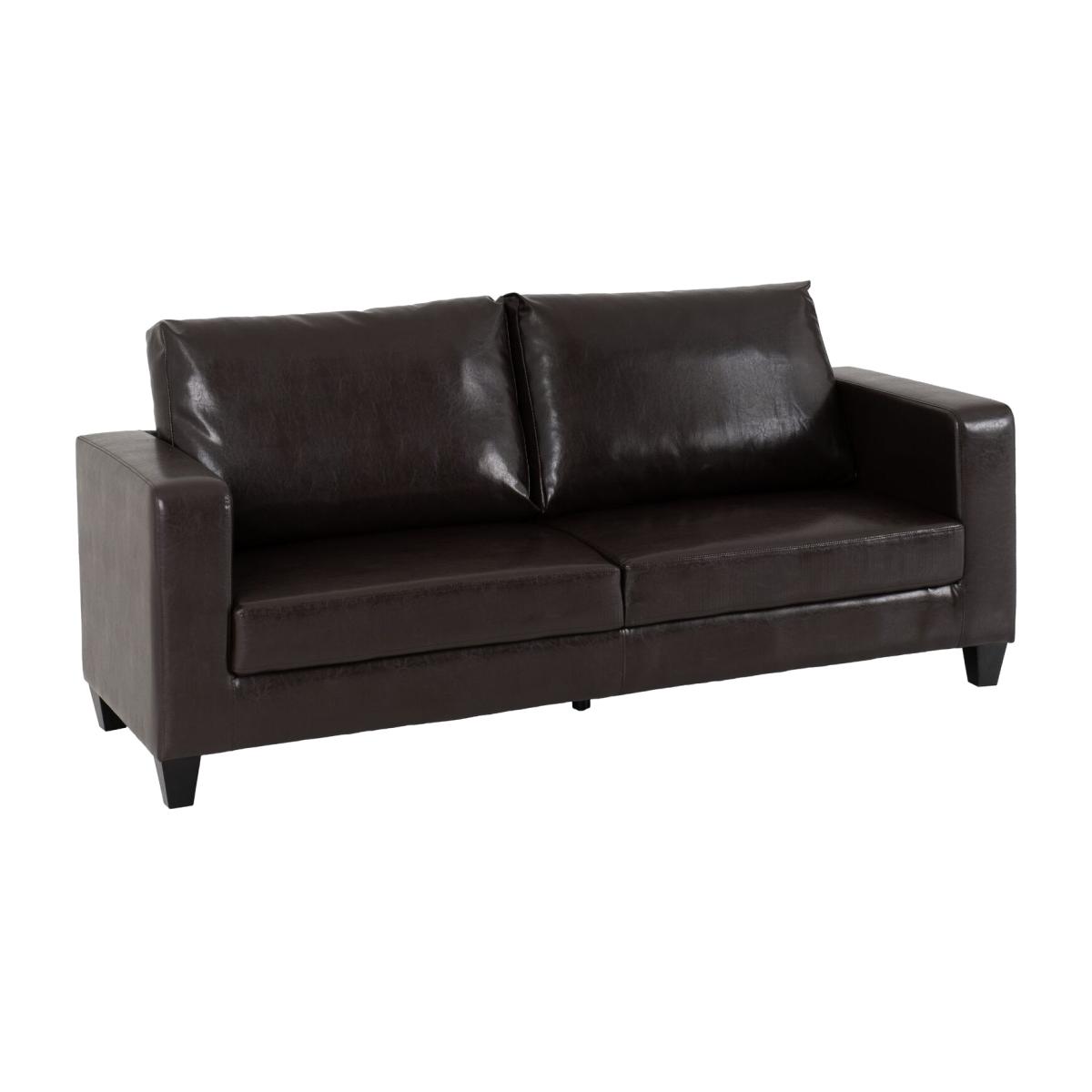 Tempo 3 Seater Sofa - Brown PU – image 1