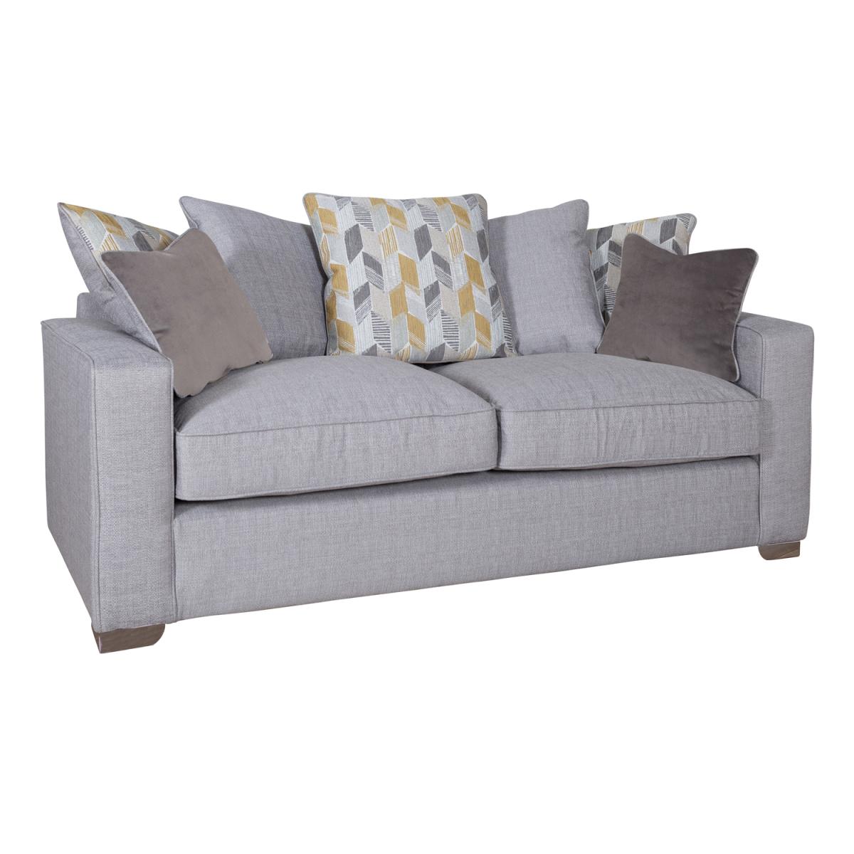 New York Three Seater Scatterback Sofa - Barley Silver / Fielding Mustard – image 2