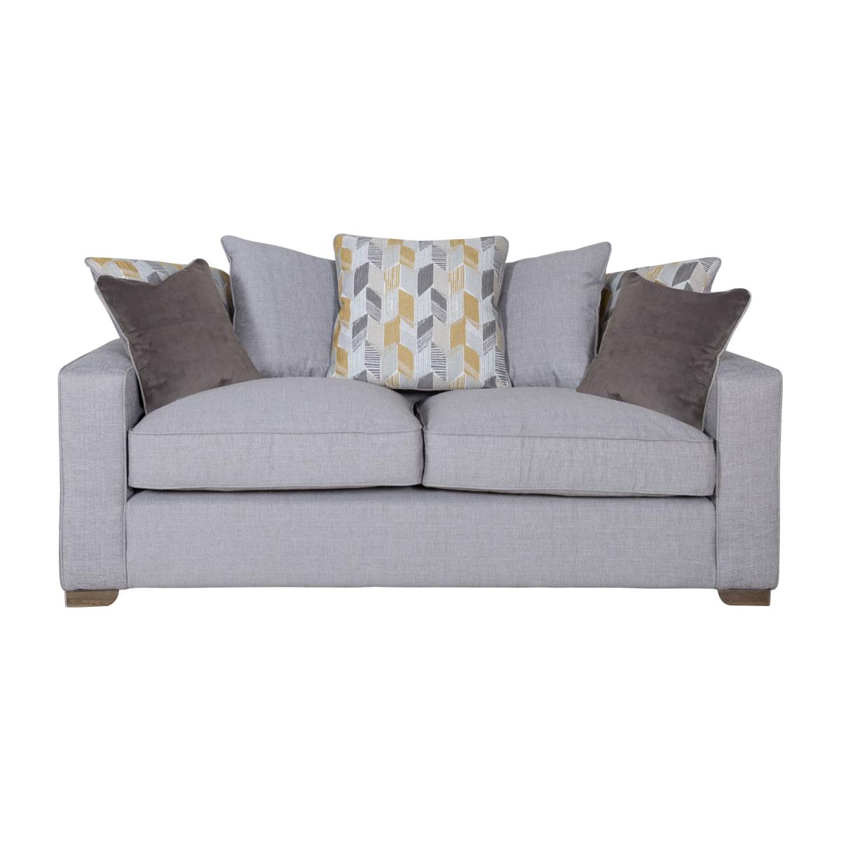 New York Three Seater Scatterback Sofa - Barley Silver / Fielding Mustard – image 1