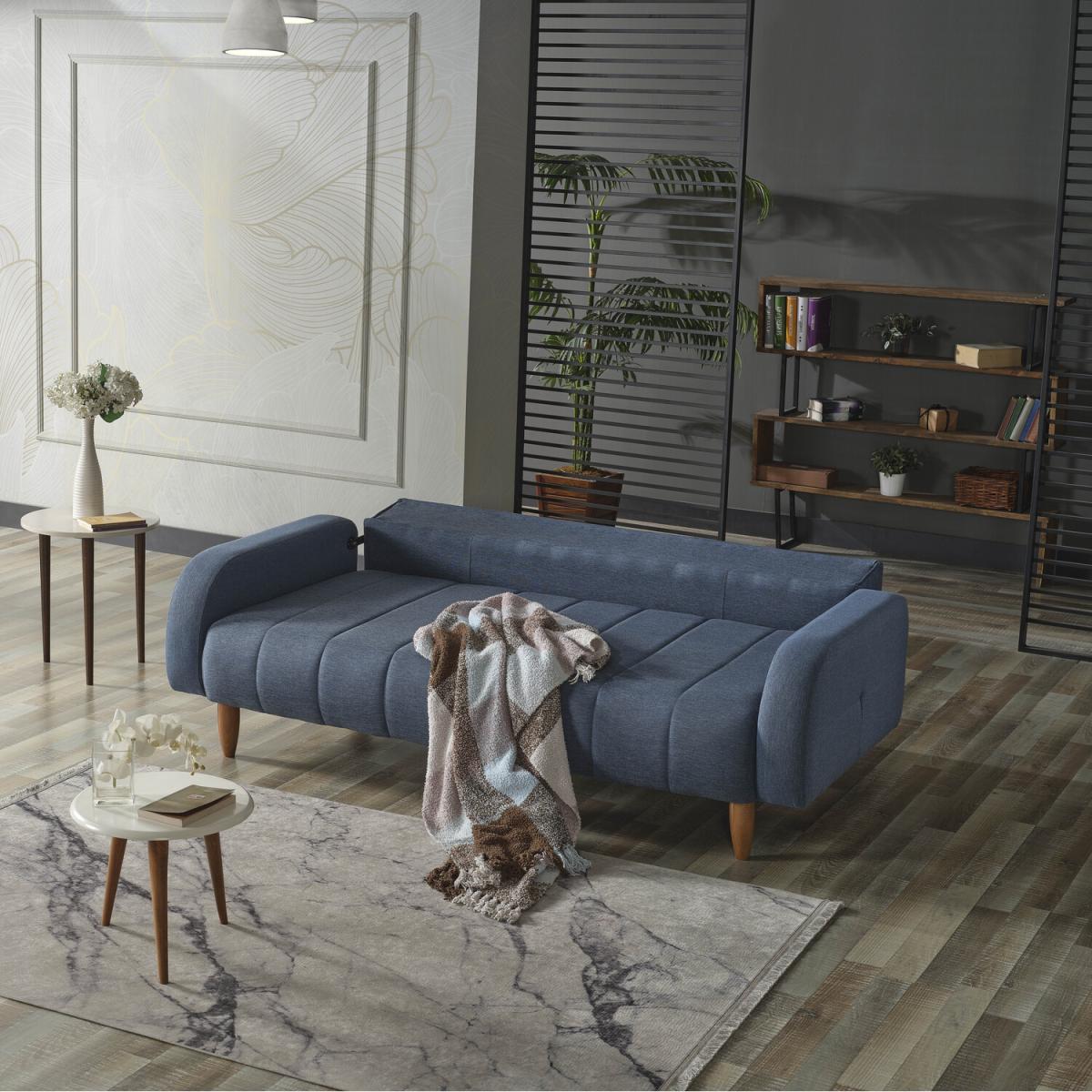 Deniz Three Seater Sofa - Dark Blue – image 2