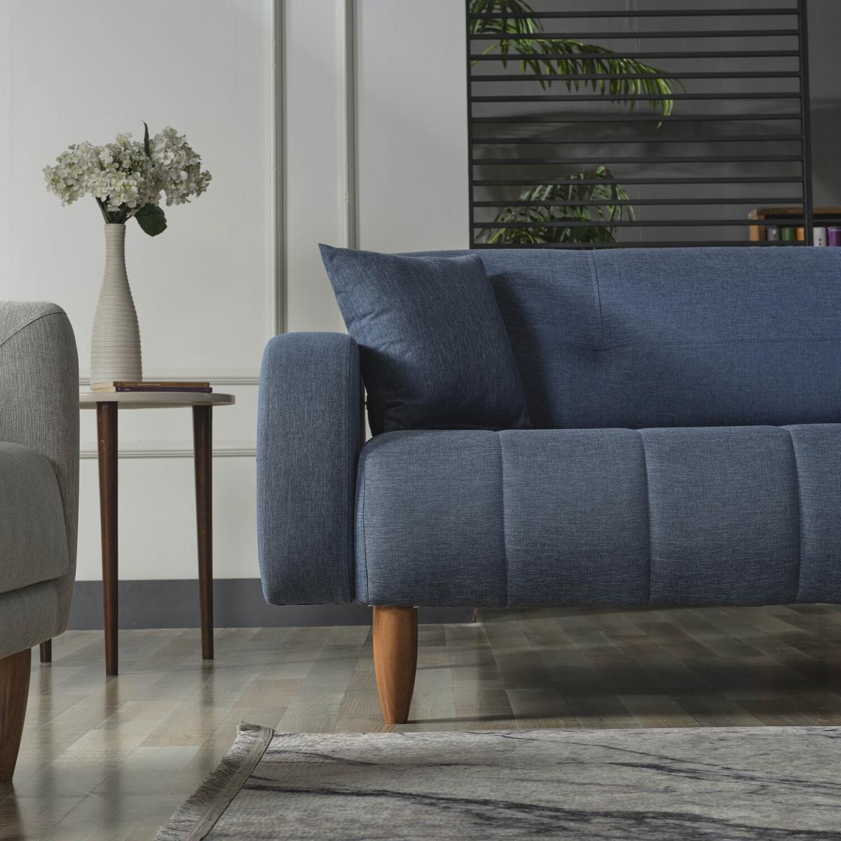 Deniz Three Seater Sofa - Dark Blue – image 4