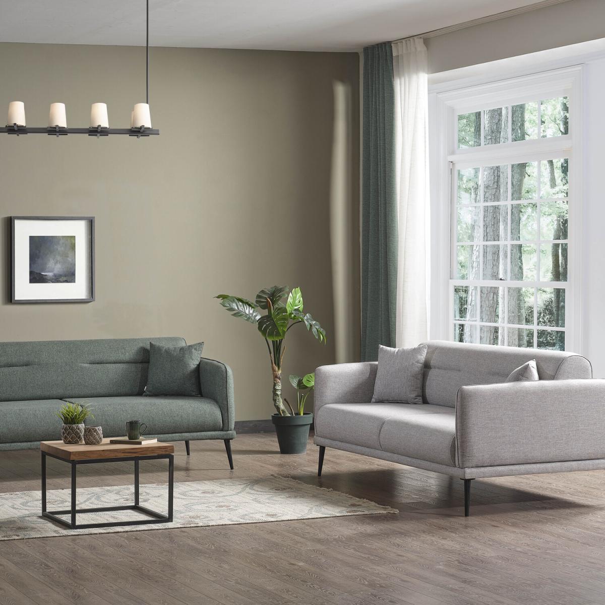 Izel Loft Three Seater Sofa - Light Grey – image 3