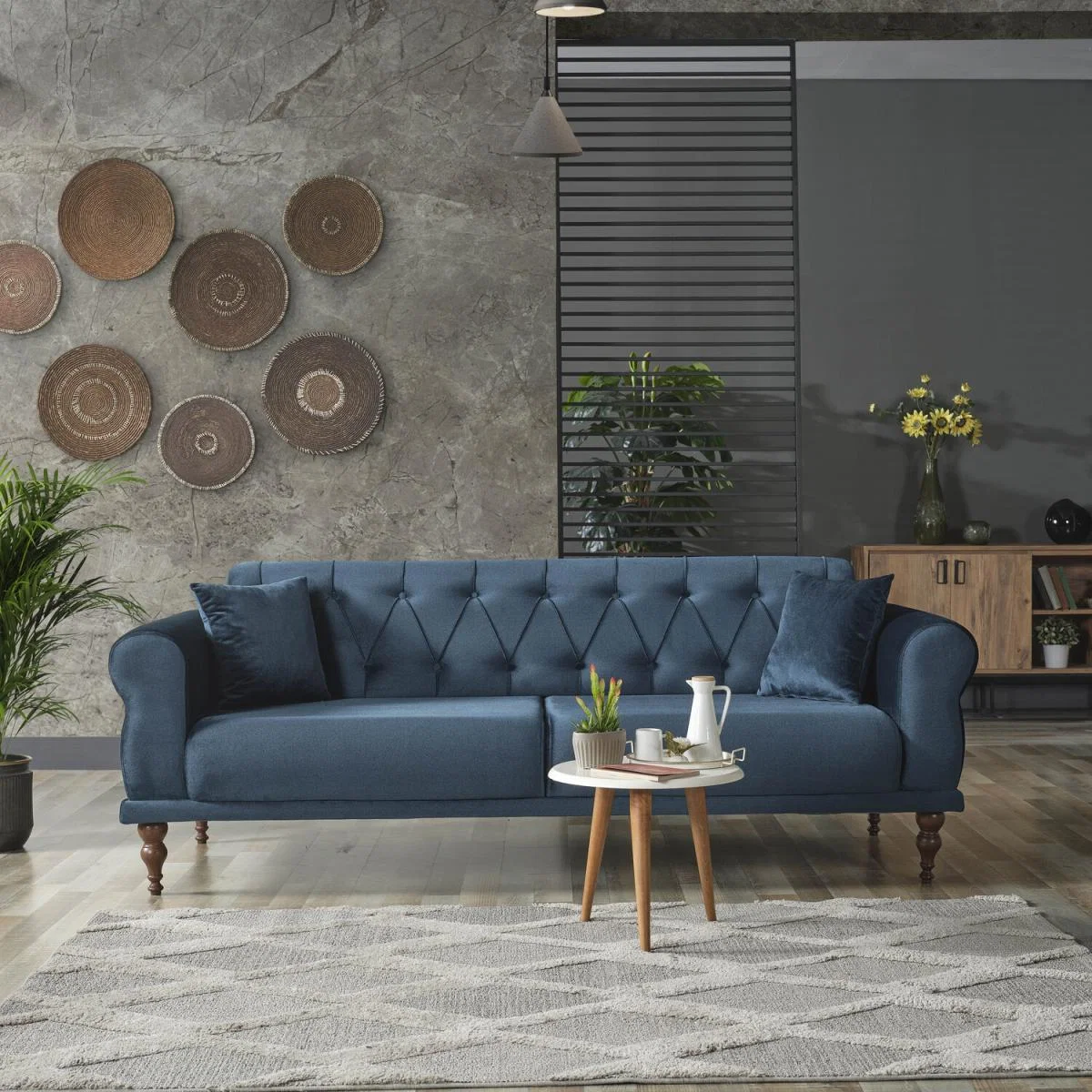 Pera Three Seater Sofa - Dark Green – image 3