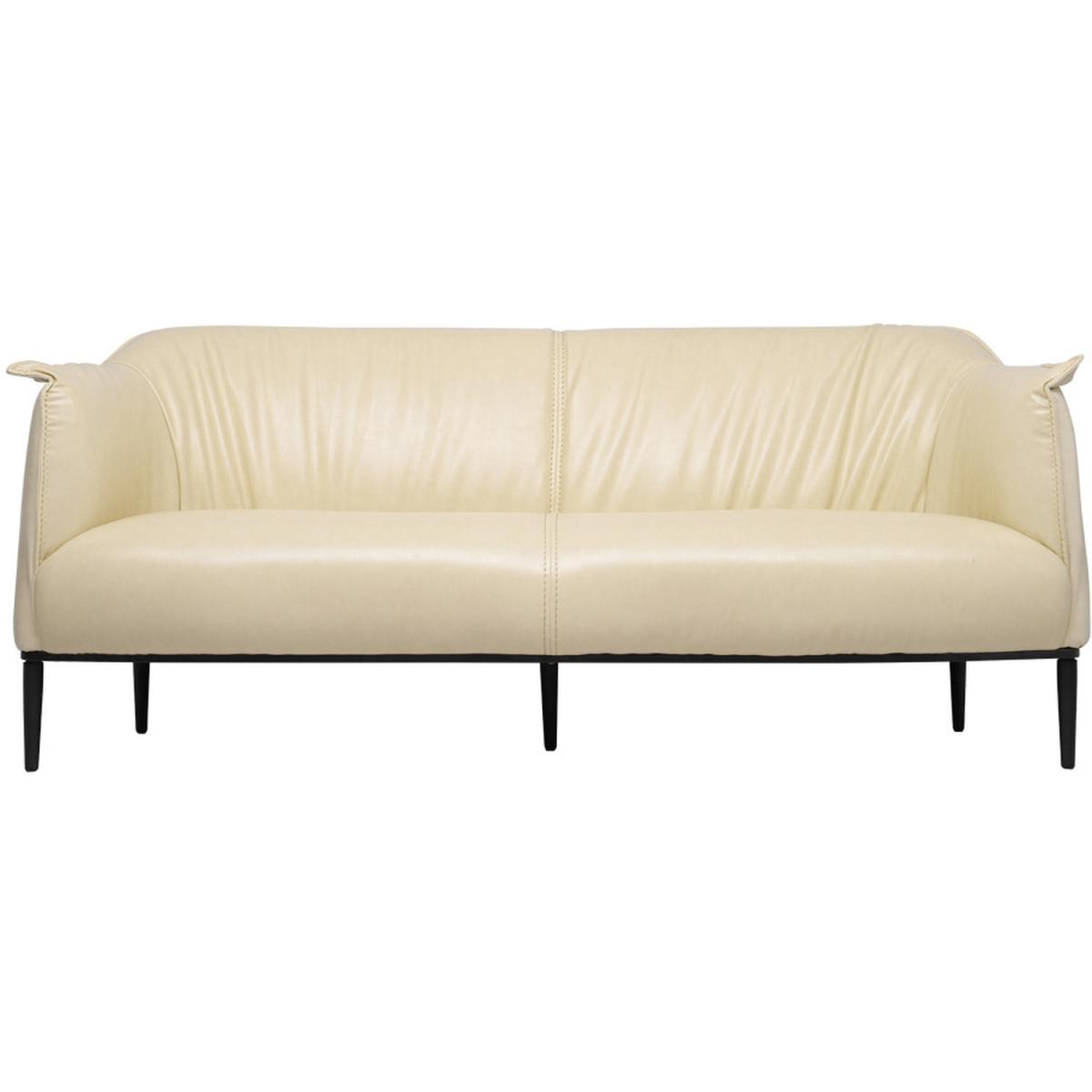 Modern PU Leather Three seater Sofa - Yellow – image 7