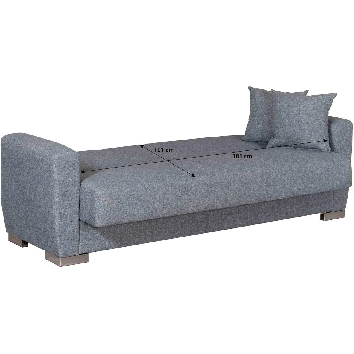 Dennis Linen Sofa Bed 3 Seater - Grey – image 3