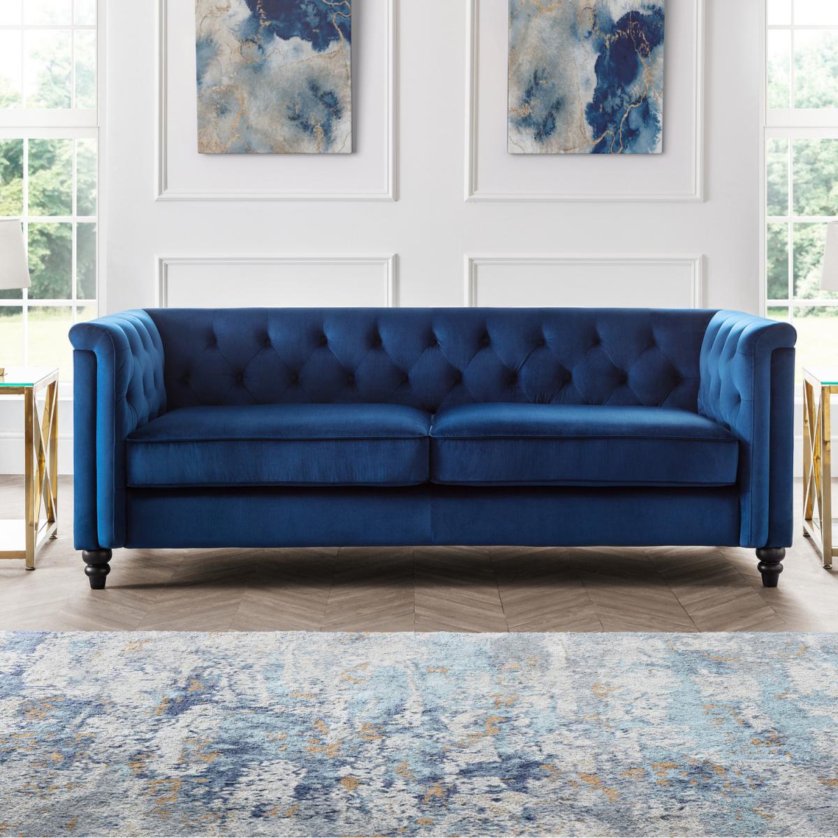 Sandringham 3 Seater Sofa - Blue – image 1