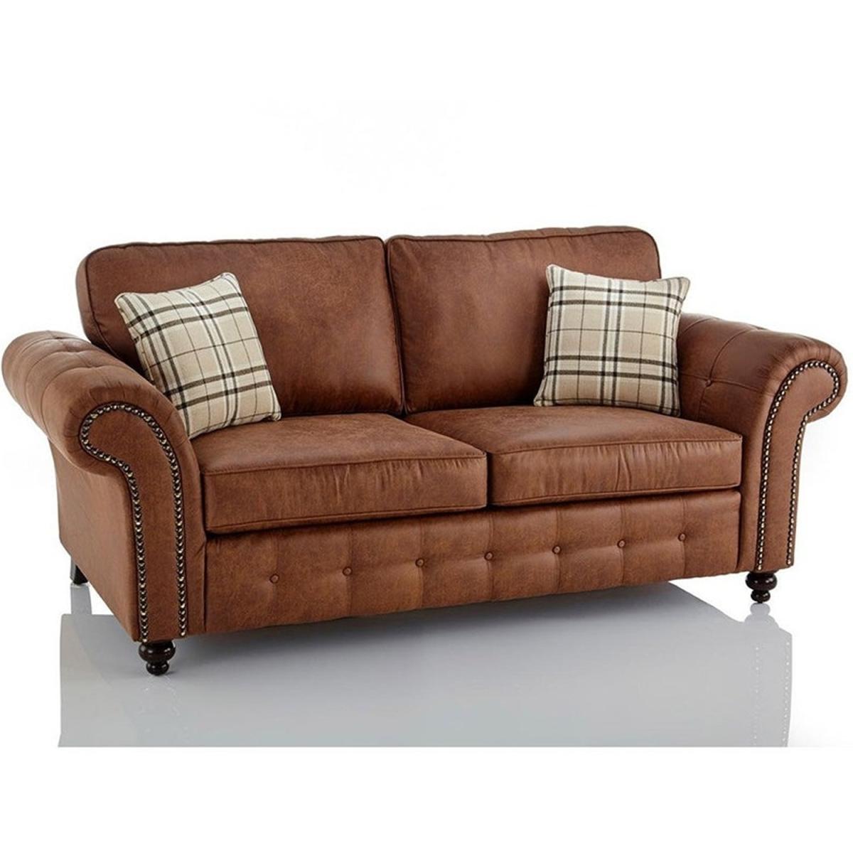 Oakland 3 Seater and 3 Seater Sofa Set - Brown – image 2