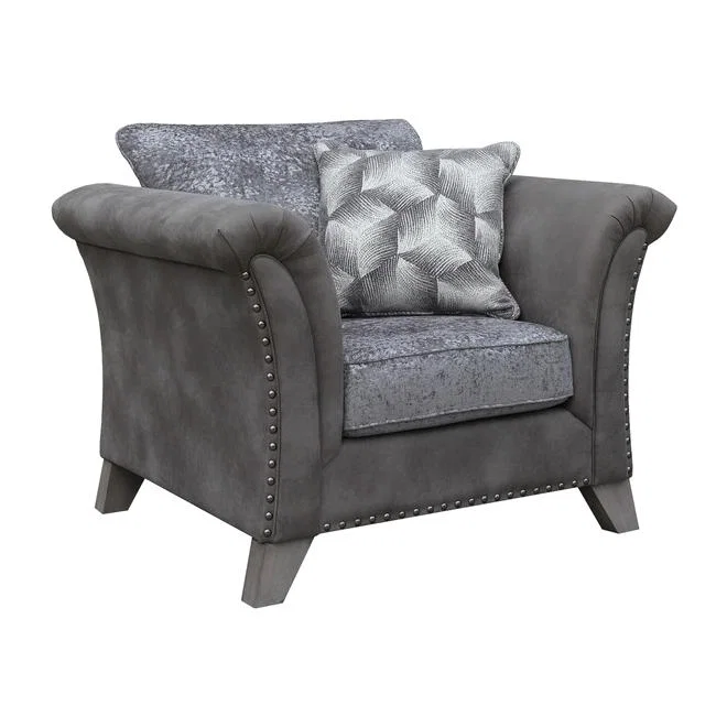 Grace 3 Seater Sofa - Silver Grey fabric / 1