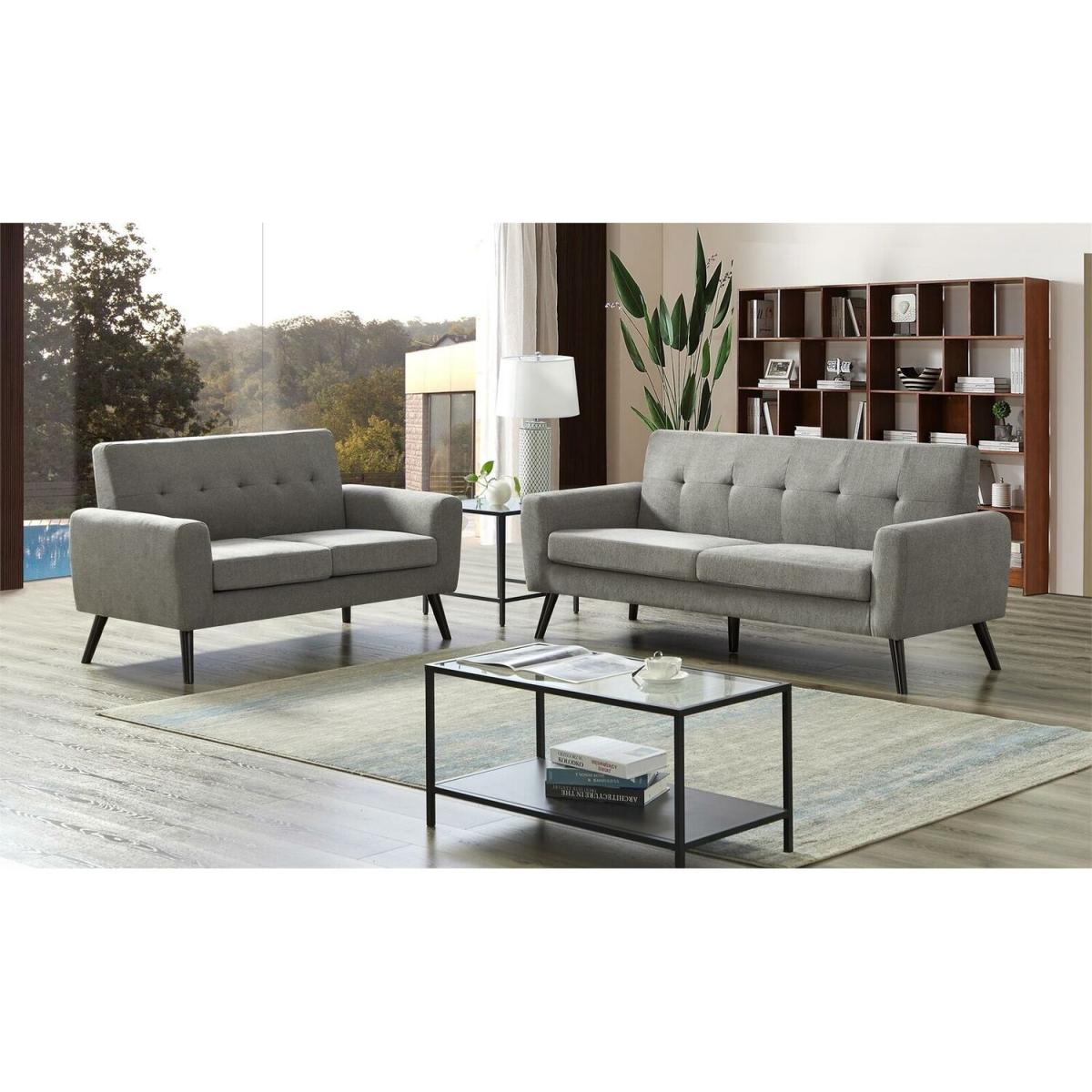 Snowdonia 3 Seater Button Back Sofa - Grey - Grey – image 2