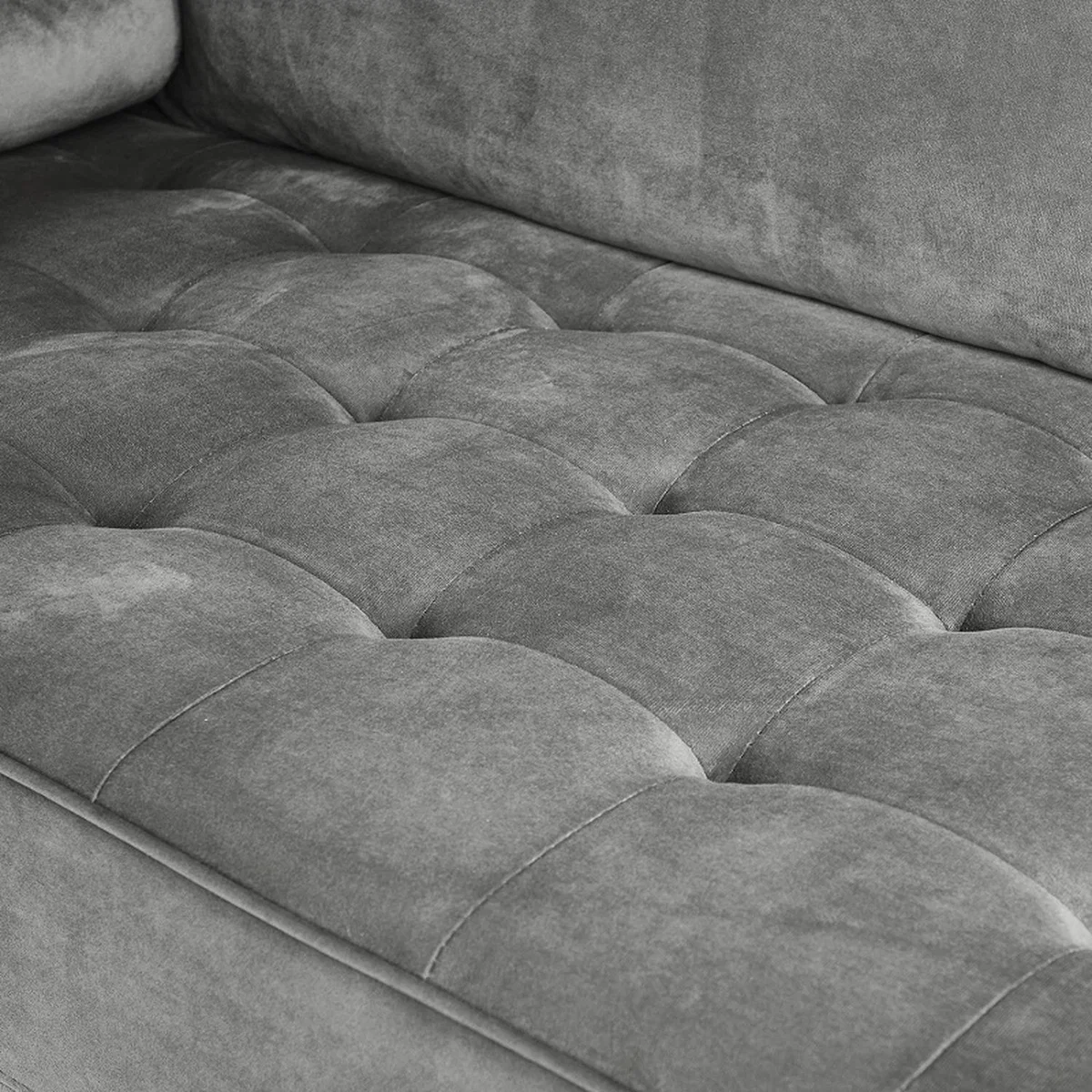 Scott 2 or 3 Seater Sofa Grey Velvet With Matching Bolster Cushions - Grey Velvet / 2 – image 3