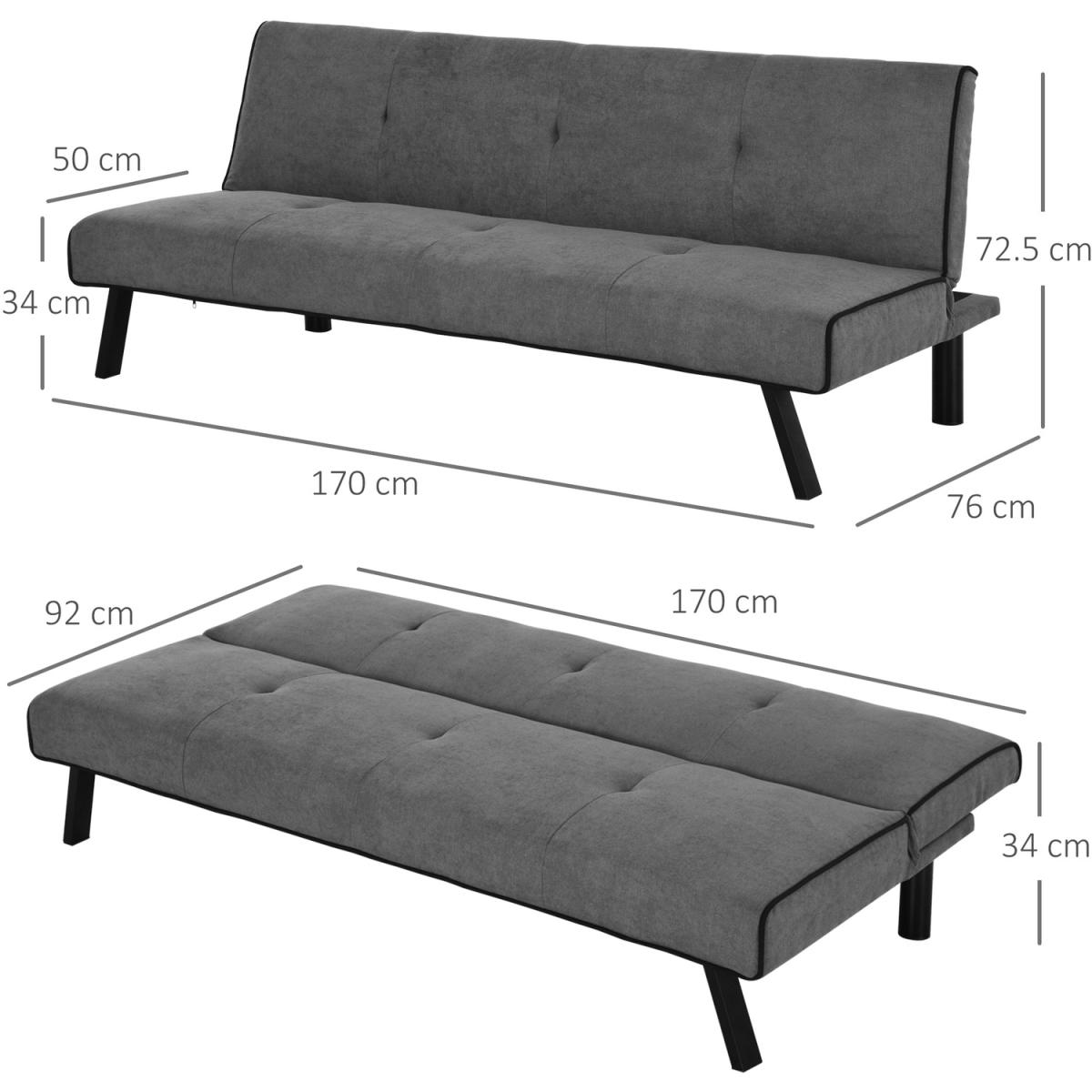 3 Seater Sofa Bed  - Grey – image 3