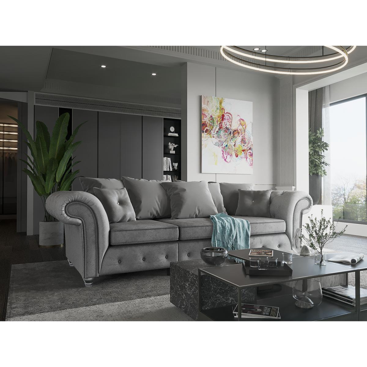 Kensington 3 Seater Sofa - Light Grey – image 2