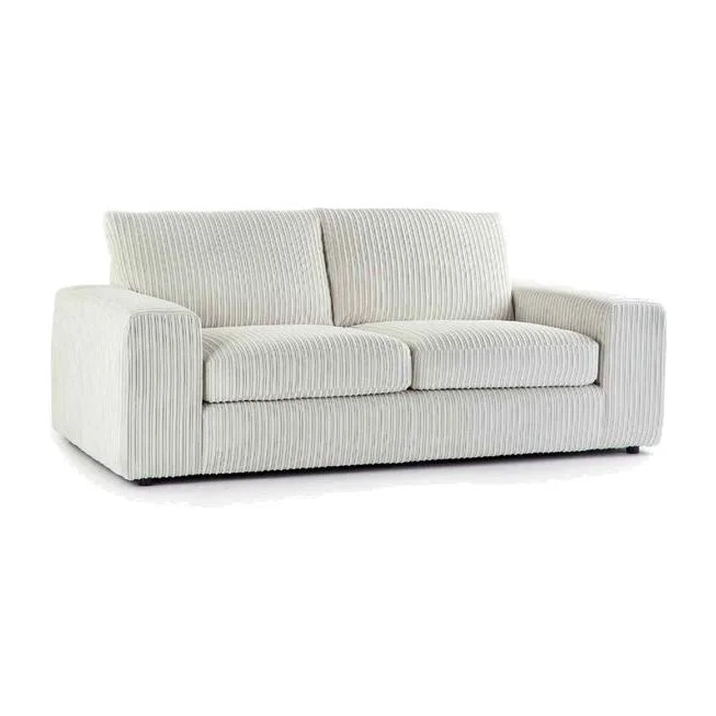Luciana Luxury Jumbo Cord 3 Seater Sofa - Yellow – image 1
