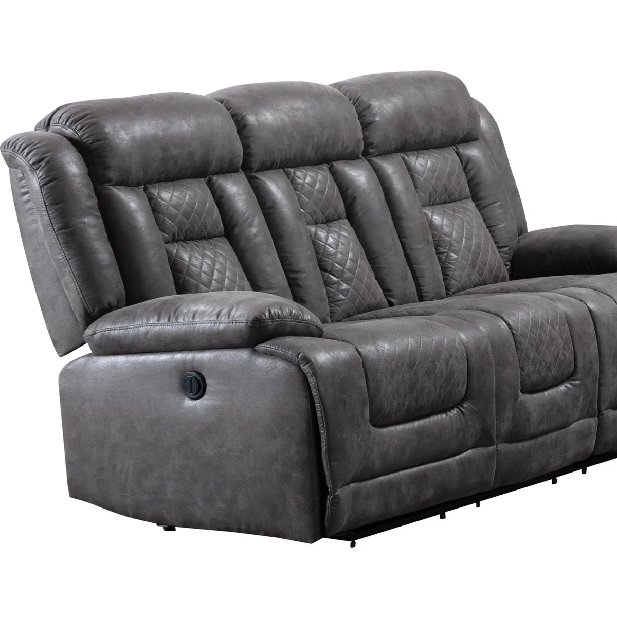 Chester 3 seater Recliner Sofa Electric Power - Grey – image 2