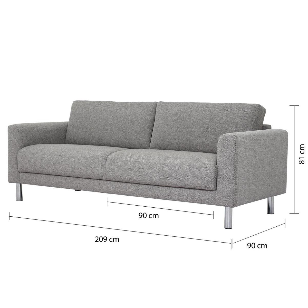Cleveland 3-Seater Sofa - Light Grey – image 5