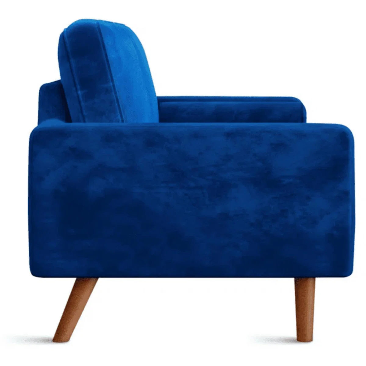 Velvet Rolled Arm Upholstered 3-Seater Loveseat - Blue – image 3