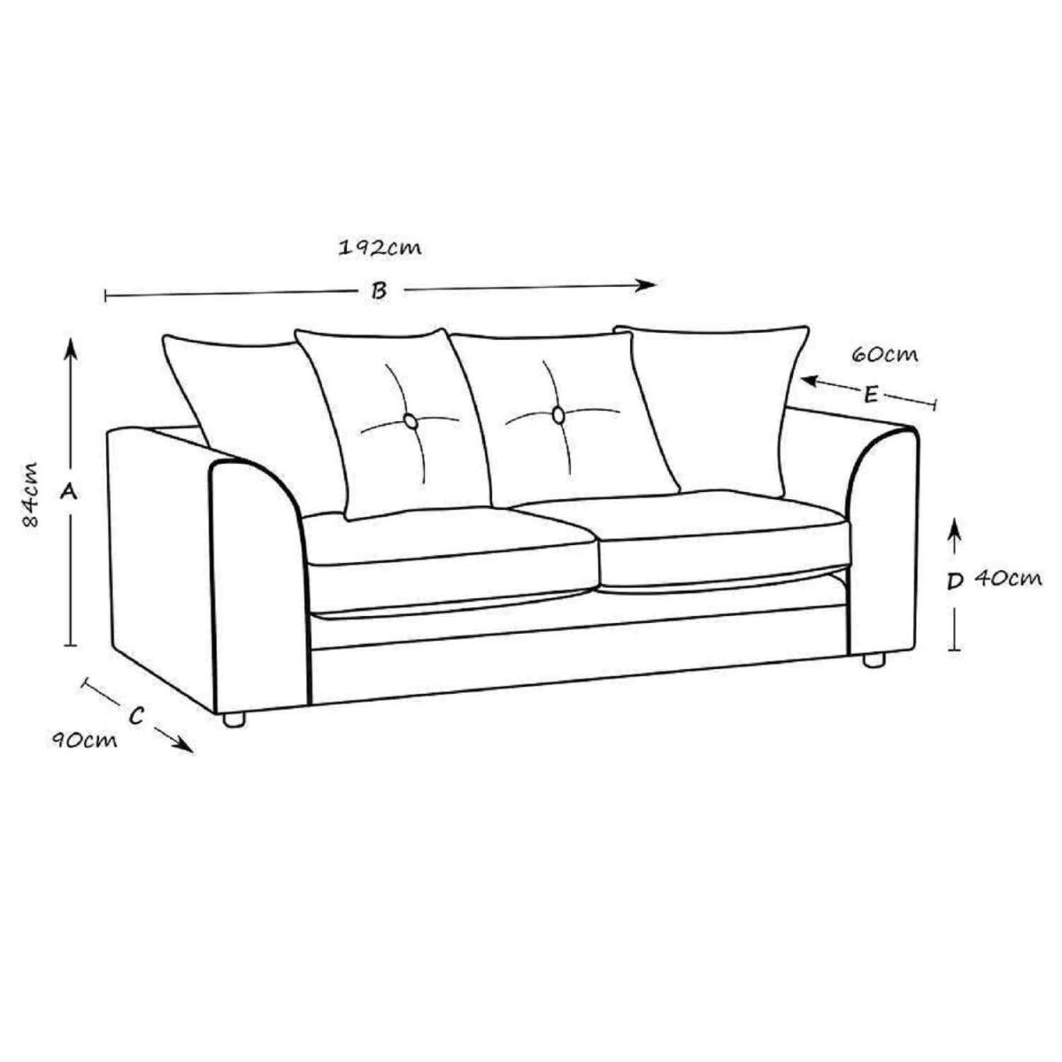 Mirana Modern Plush Velvet 3 Seater Sofa - Grey – image 5