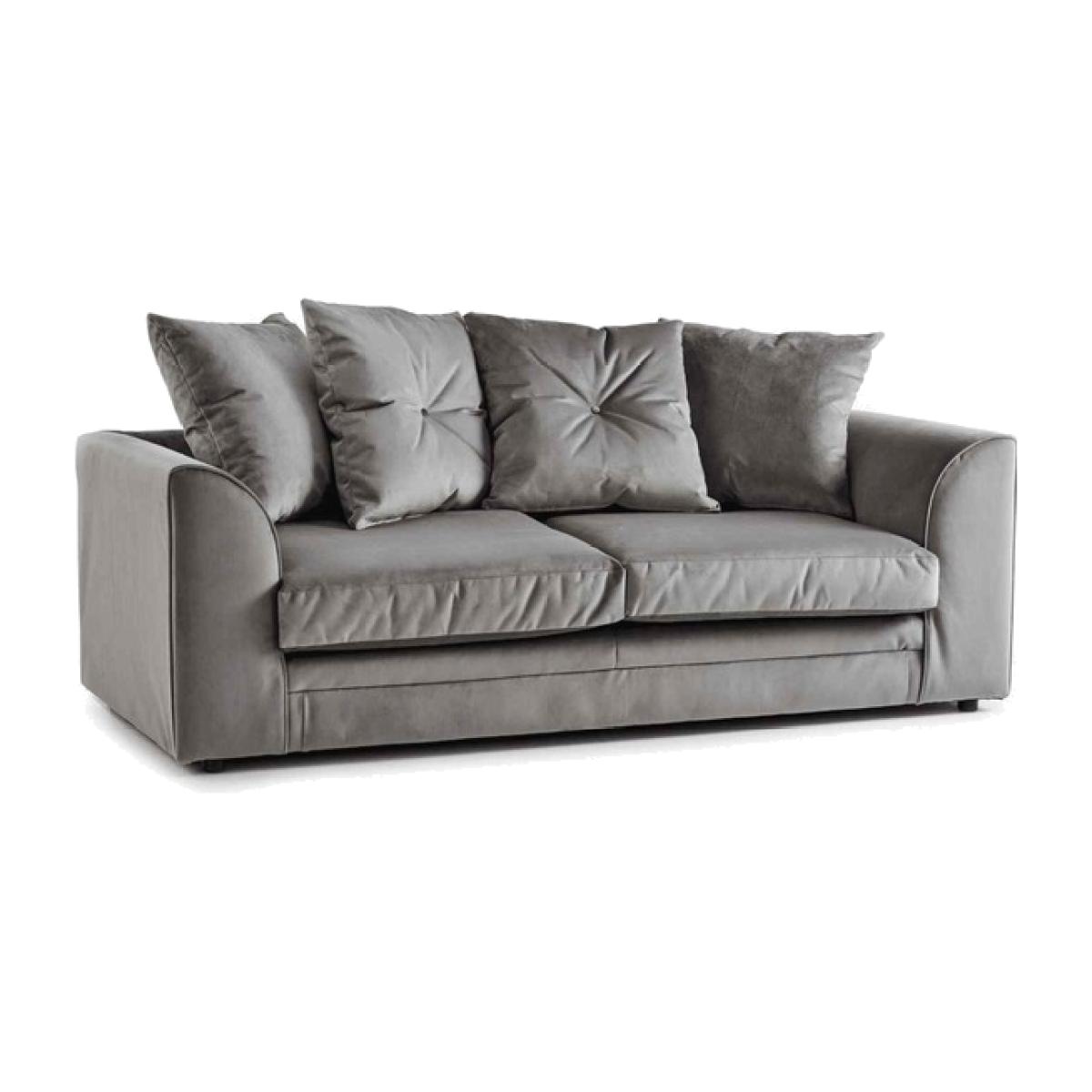 Mirana Modern Plush Velvet 3 Seater Sofa - Grey – image 1