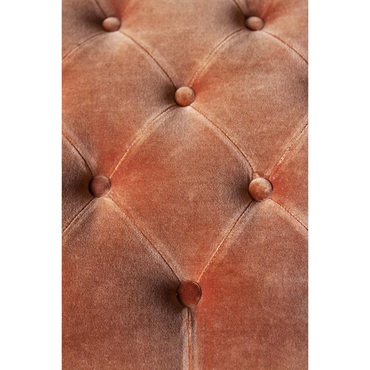 Burnt Orange Velvet Chesterfield 3 Seater Sofa – image 4