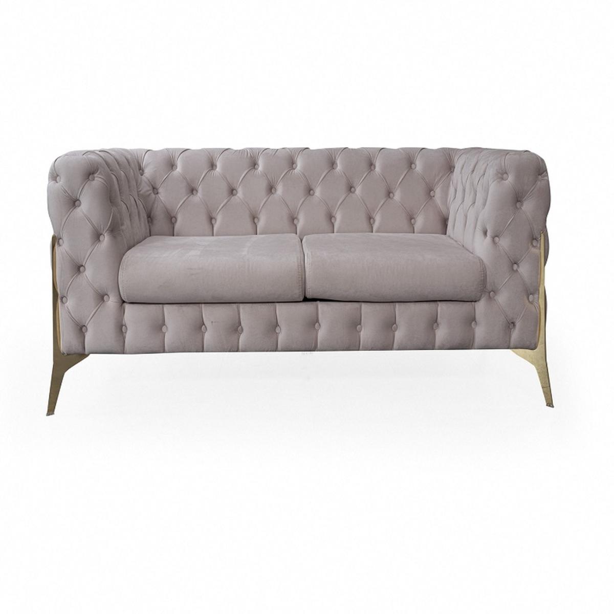 Panther 1 2 or 3 Seater Sofa Suite Cream Velvet With Metal Legs - Cream Velvet / 3 – image 3