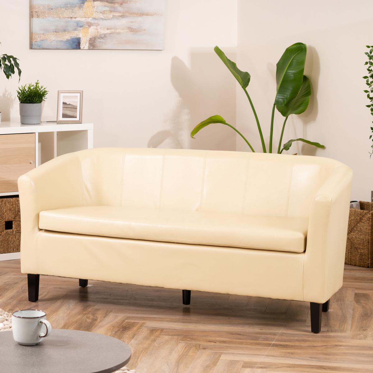 Meriden 3 Seat Tub Sofa - Cream – image 2
