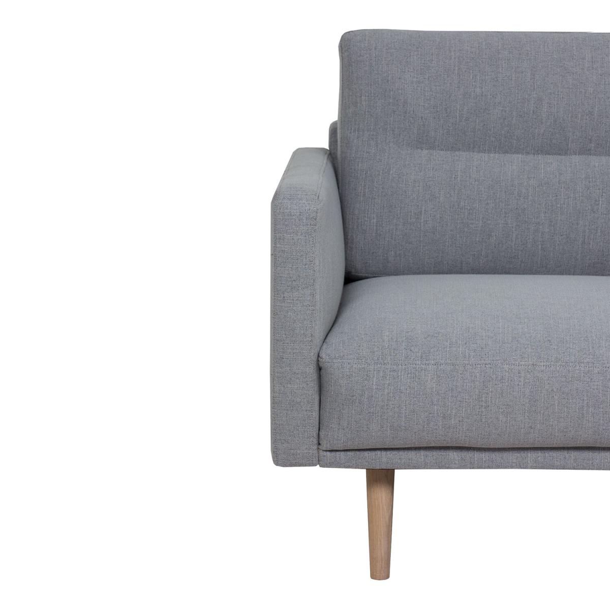Larvik 3 Seater Oak Leg Sofa - Grey – image 4