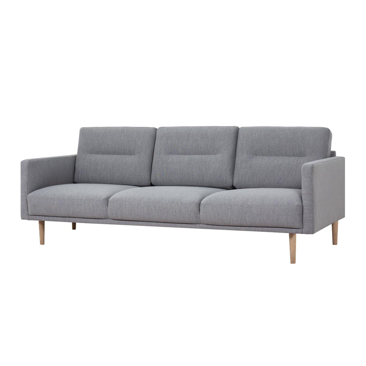Larvik 3 Seater Oak Leg Sofa - Grey – image 7