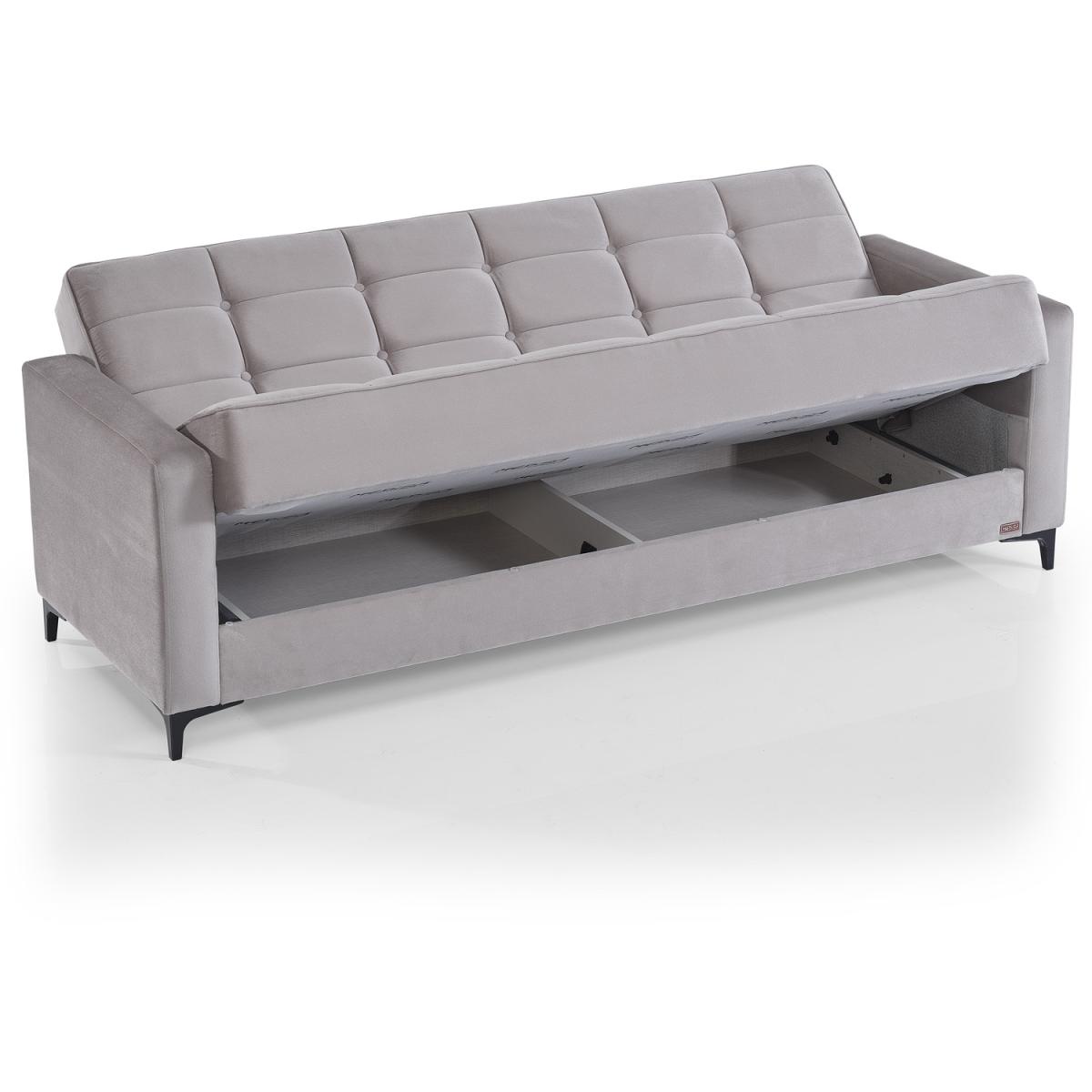 Mira Three Seater Clic Clac Sofa - Grey – image 6