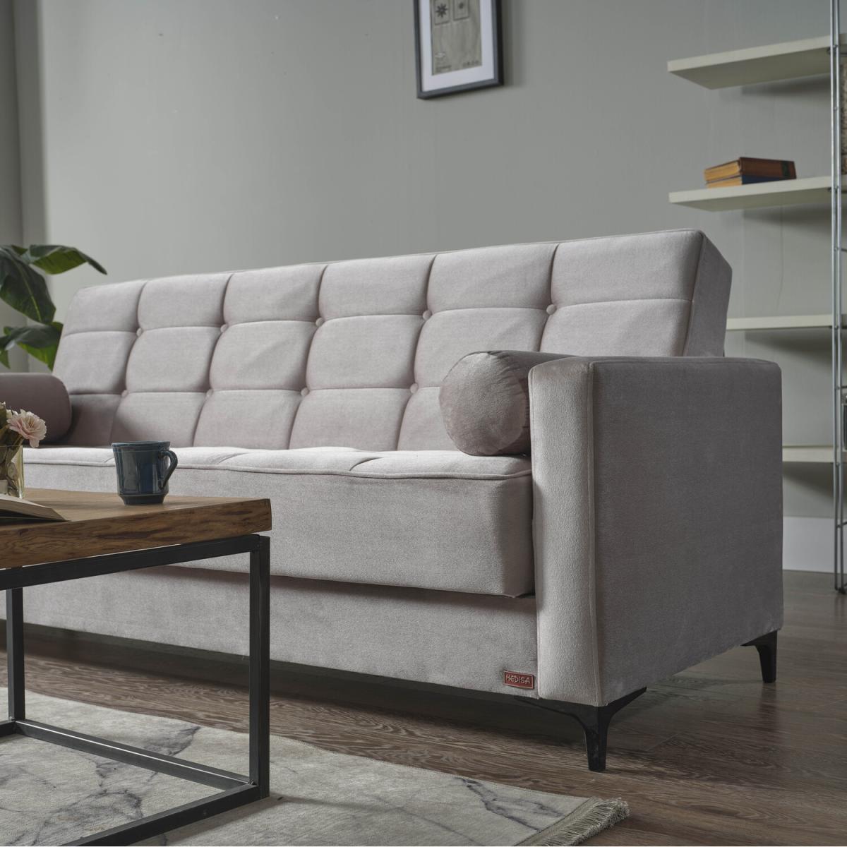Mira Three Seater Clic Clac Sofa - Grey – image 8