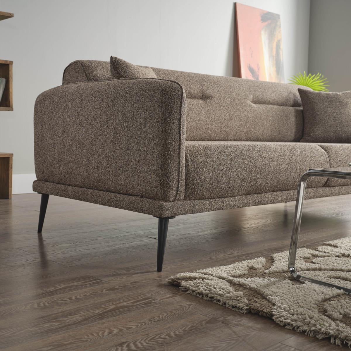 Izel Peru Three Seater Sofa - Brown – image 3
