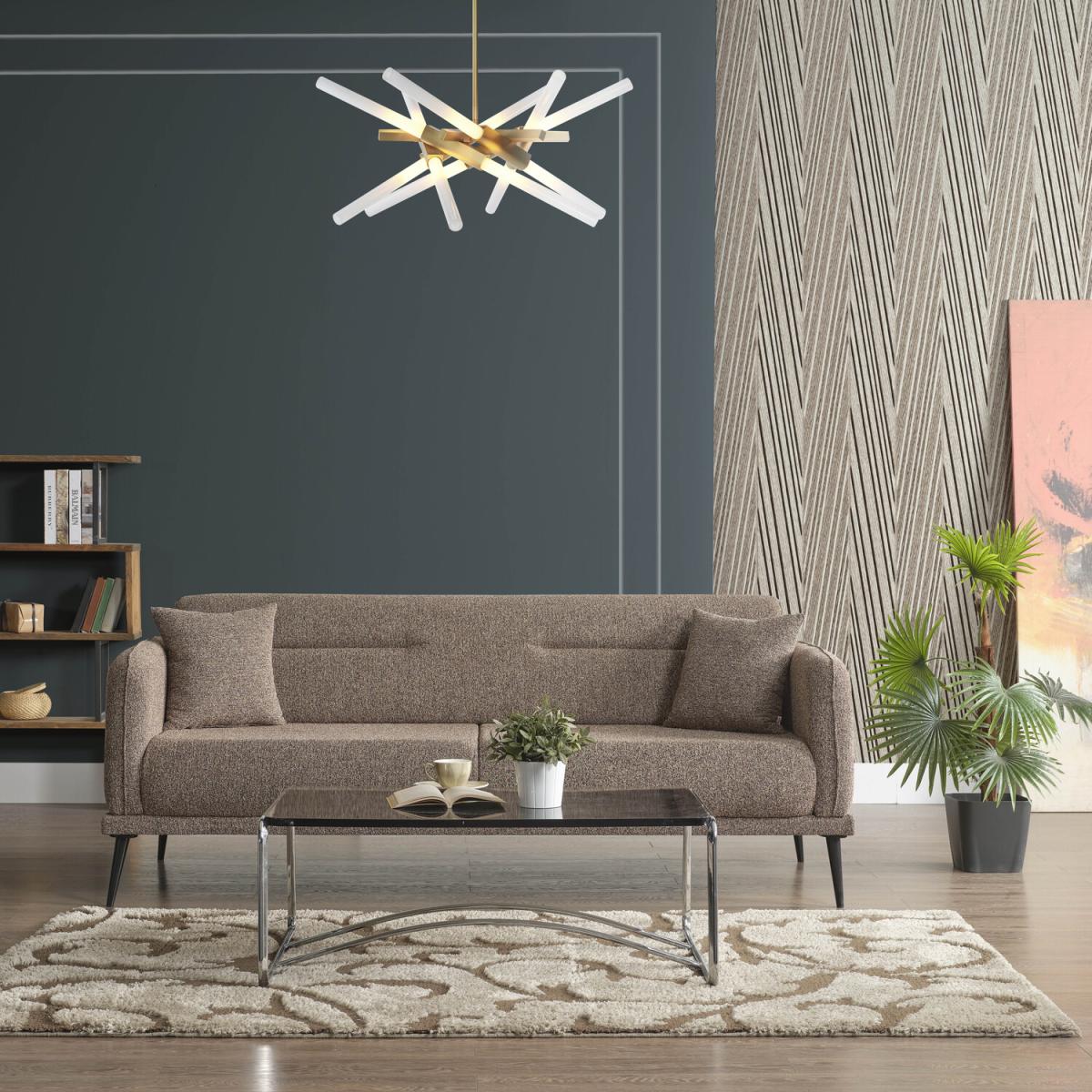 Izel Peru Three Seater Sofa - Brown – image 1