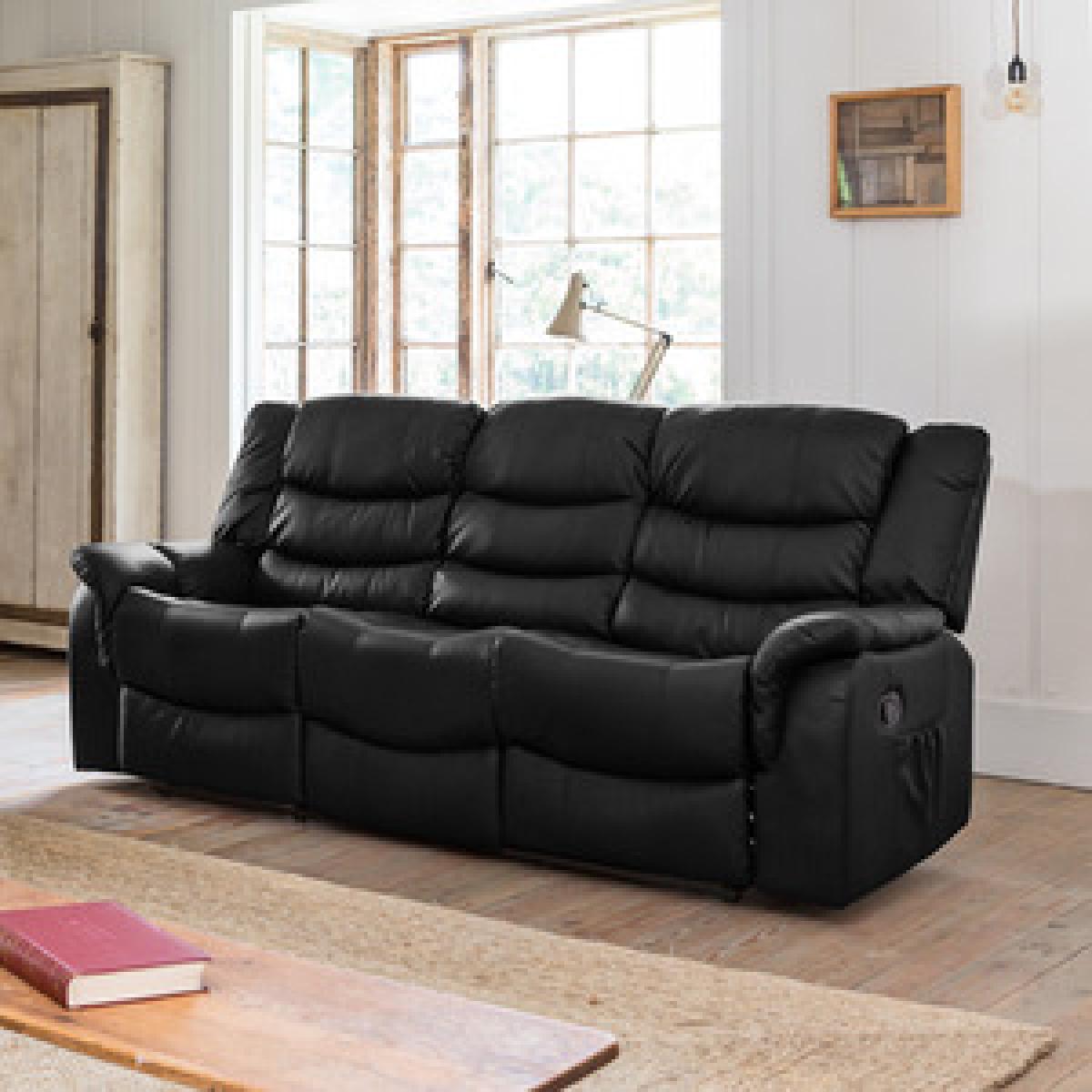 Almeira 3 Seat Recliner Sofa - White – image 2