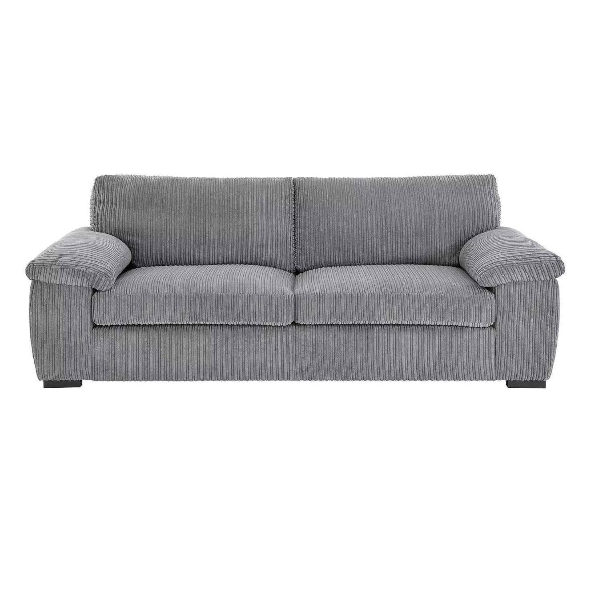 Amara Modern Jumbo Cord 3 Seater - Grey – image 2