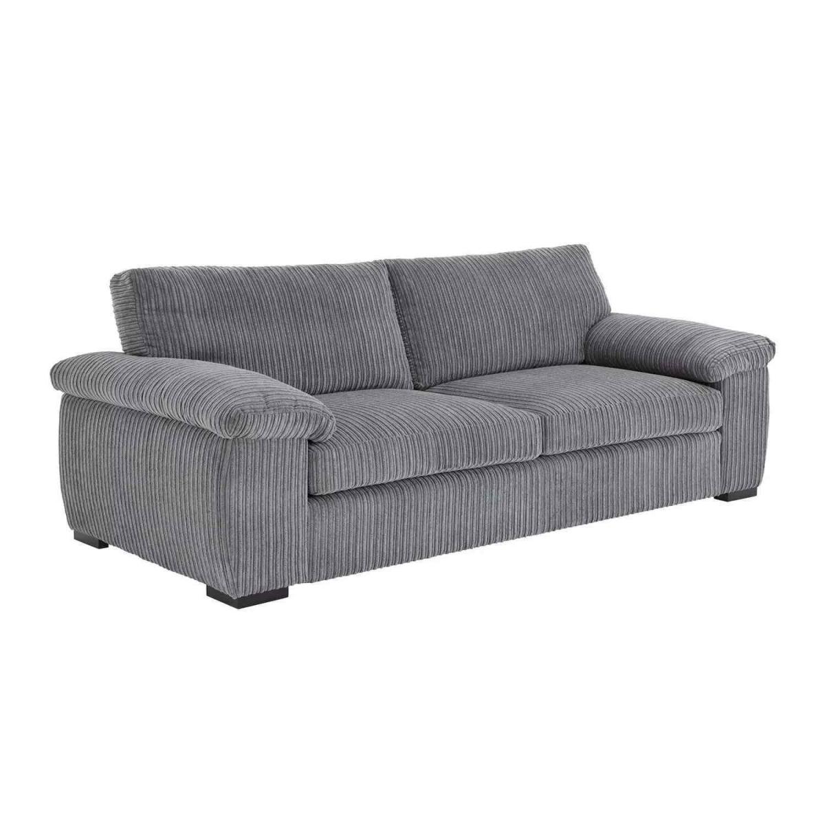 Amara Modern Jumbo Cord 3 Seater - Grey – image 3