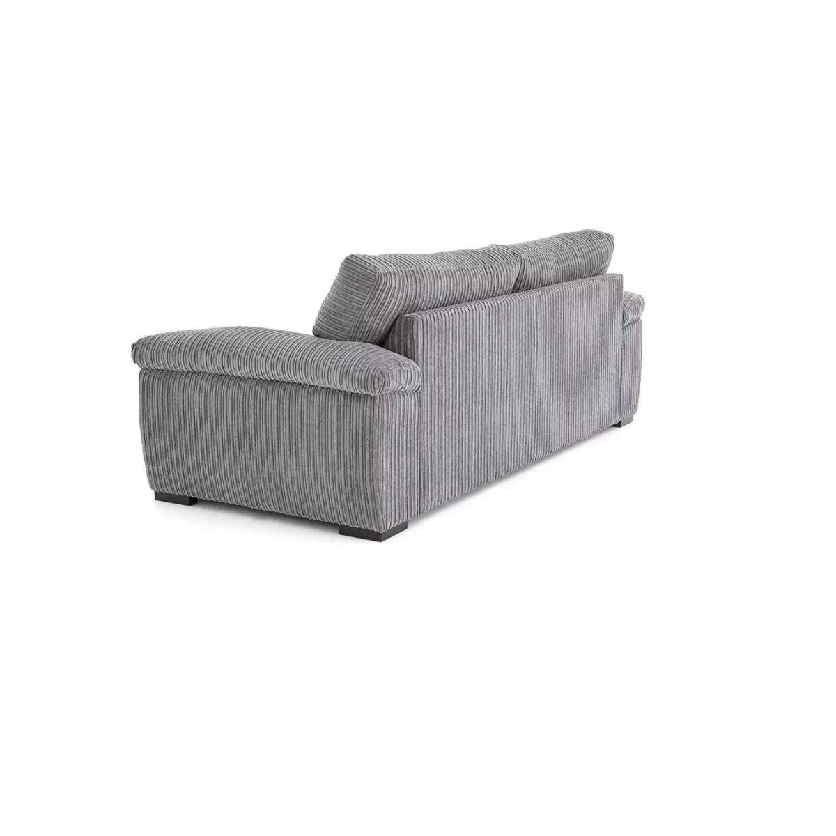 Amara Modern Jumbo Cord 3 Seater - Grey – image 4